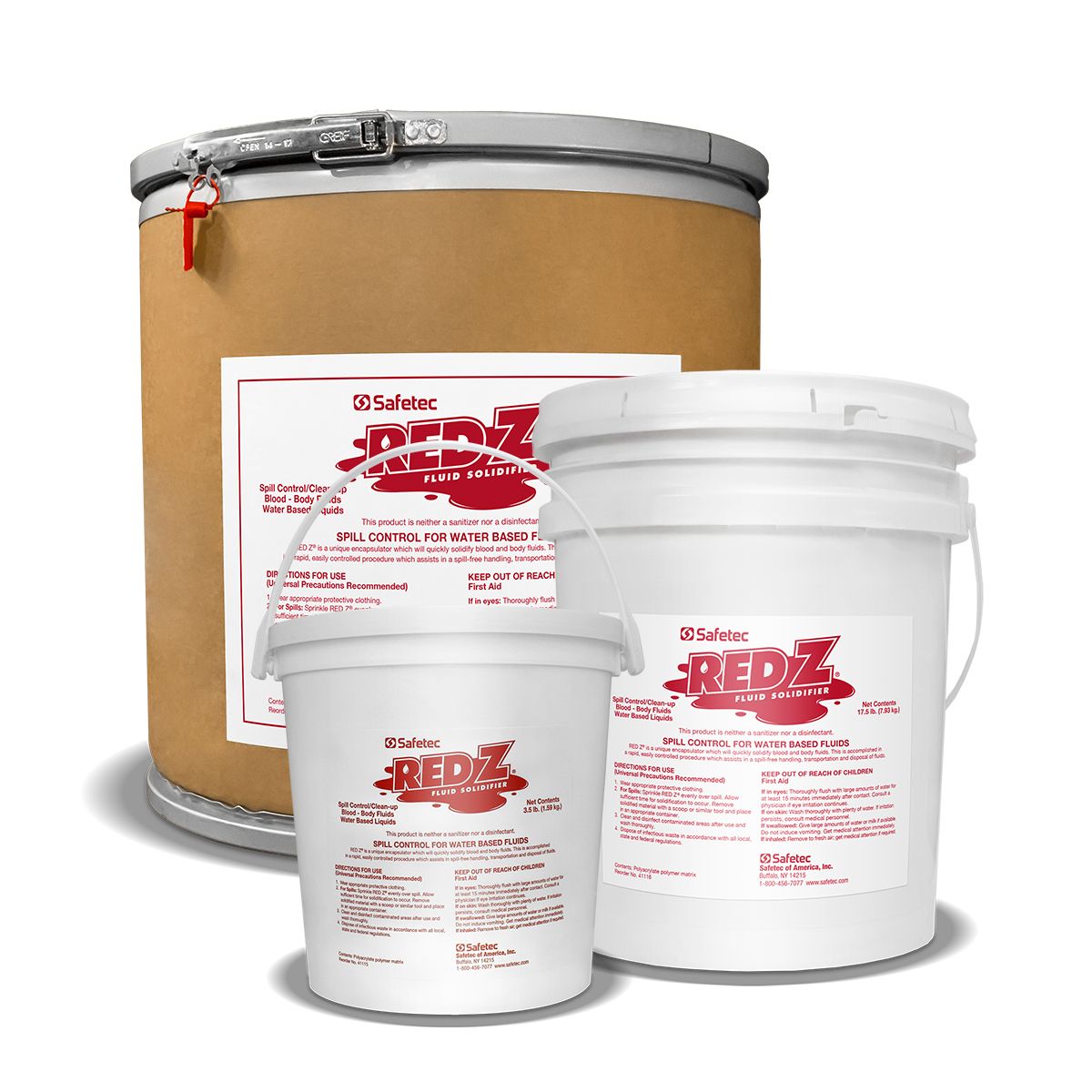 Red Z® Spill Control Solidifier Buckets 50lbs