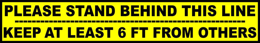 Social Distancing Floor Sign, Keep Safe Distance, 4" x 24", 10/pk