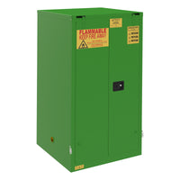 Thumbnail for FM Approved, Pesticide Storage Cabinet, 60 Gallon, 2 Doors, Self Close, 2 Shelves, 3 Plastic Trays, Green