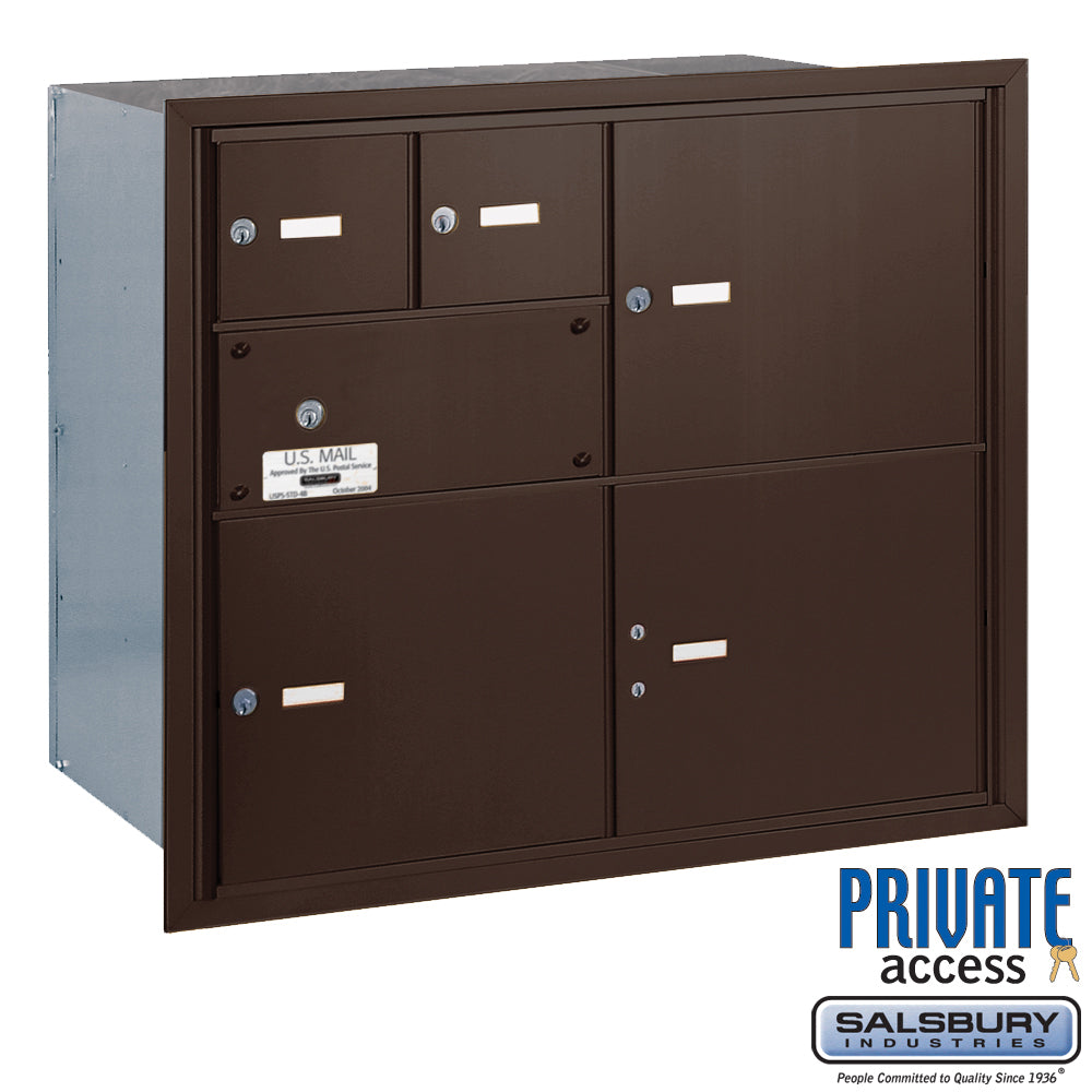 4B+ Custom Horizontal Mailboxes - Front or Rear Loading - Private Access