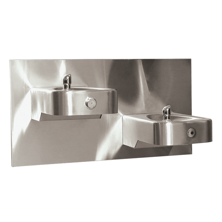 Wall Mount ADA Touchless/Push Button Dual Fountain