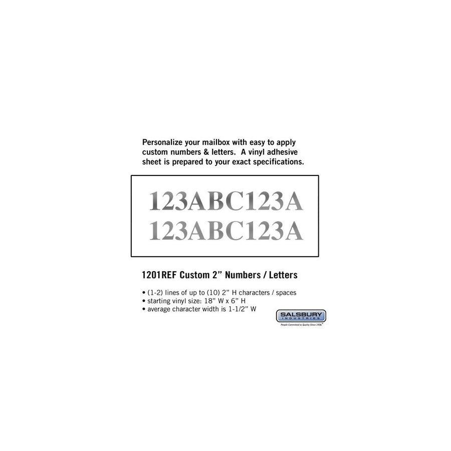Custom Numbers / Letters - Horizontal - Reflective Vinyl - 2 Inches High