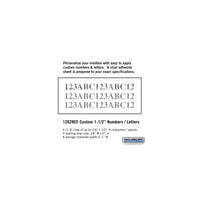 Thumbnail for Custom Numbers / Letters - Horizontal - Reflective  Vinyl - 1.5 Inches High