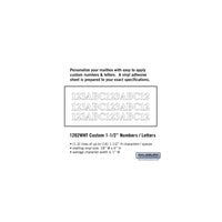 Thumbnail for Custom Numbers / Letters - Horizontal - White Vinyl - 1.5 Inches High