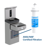 Thumbnail for Haws Vandal Resistant Filtered Bottle Filling Station with Single ADA Drinking Fountain Non-Chilled