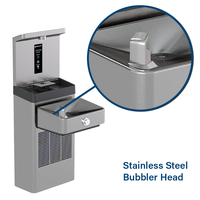Haws Vandal Resistant Filtered Bottle Filling Station with Single ADA Drinking Fountain Non-Chilled