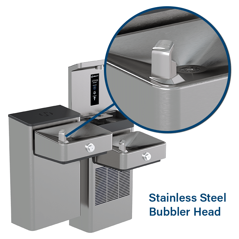 Haws Vandal Resistant Bottle Filling Station and Hi-Lo ADA Drinking Fountain Non-Chilled Non-Filtered