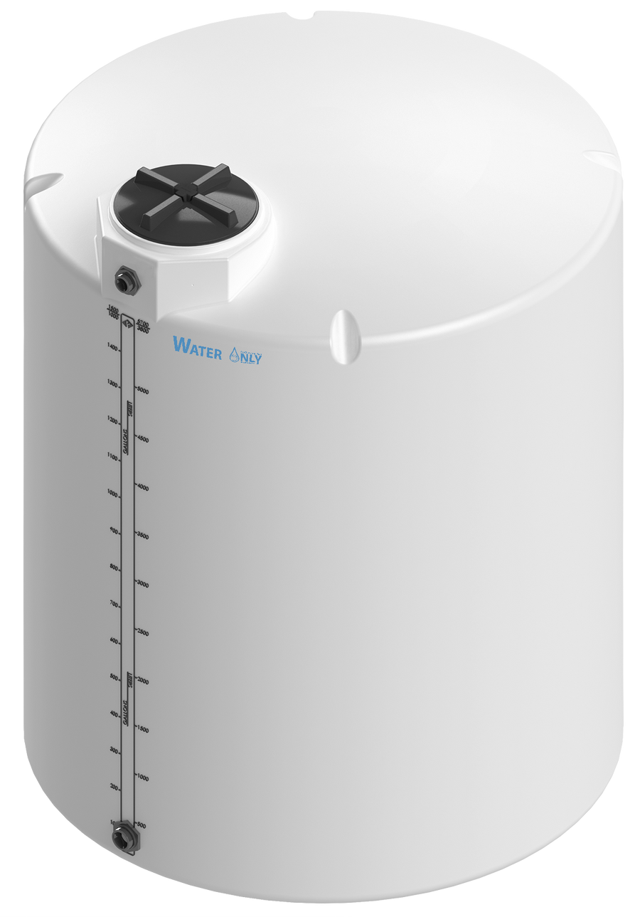 1500 Gal ProChem® Potable Water Tank w/Bulkhead Fittings - Twist Lid 16" - LPE 1.0 - Natural 