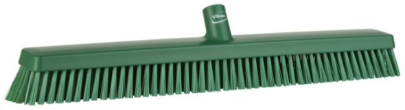 Vikan Heavy Duty Push Broom, 24.4" Soft/stiff, Green