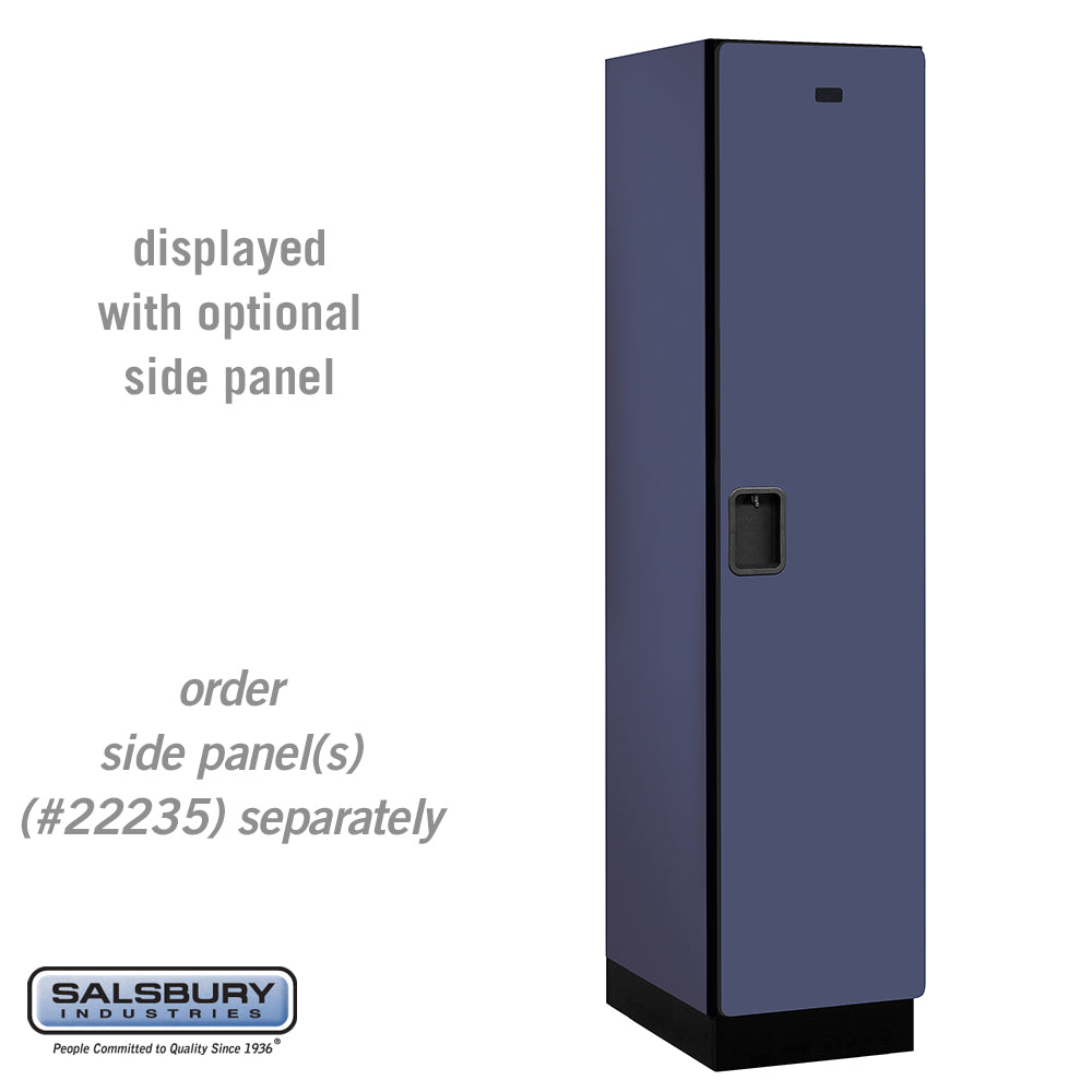 18" Wide Single Tier Designer Wood Locker - 1 Wide - 6 Feet High - 21 Inches Deep - Blue