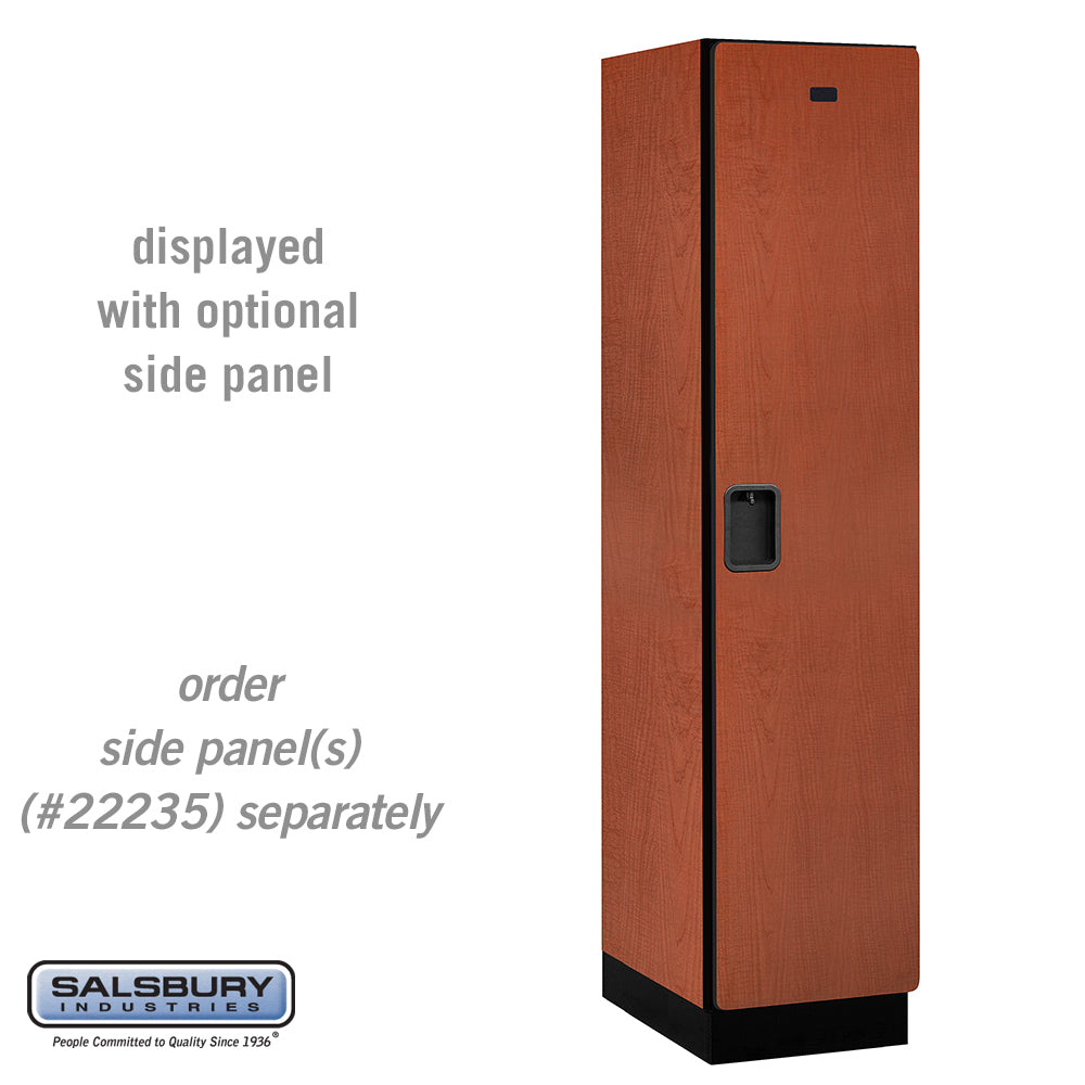 18" Wide Single Tier Designer Wood Locker - 1 Wide - 6 Feet High - 21 Inches Deep - Cherry