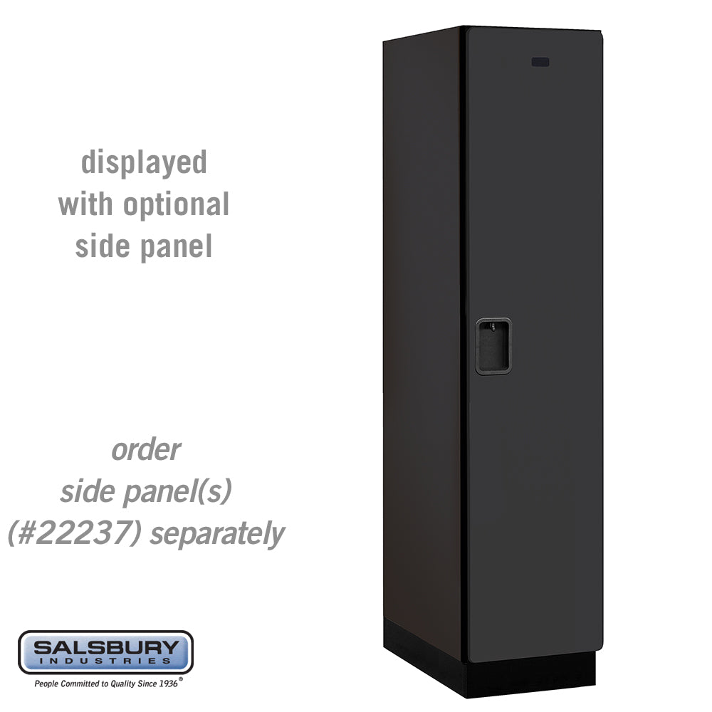 18" Wide Single Tier Designer Wood Locker - 1 Wide - 6 Feet High - 24 Inches Deep - Black