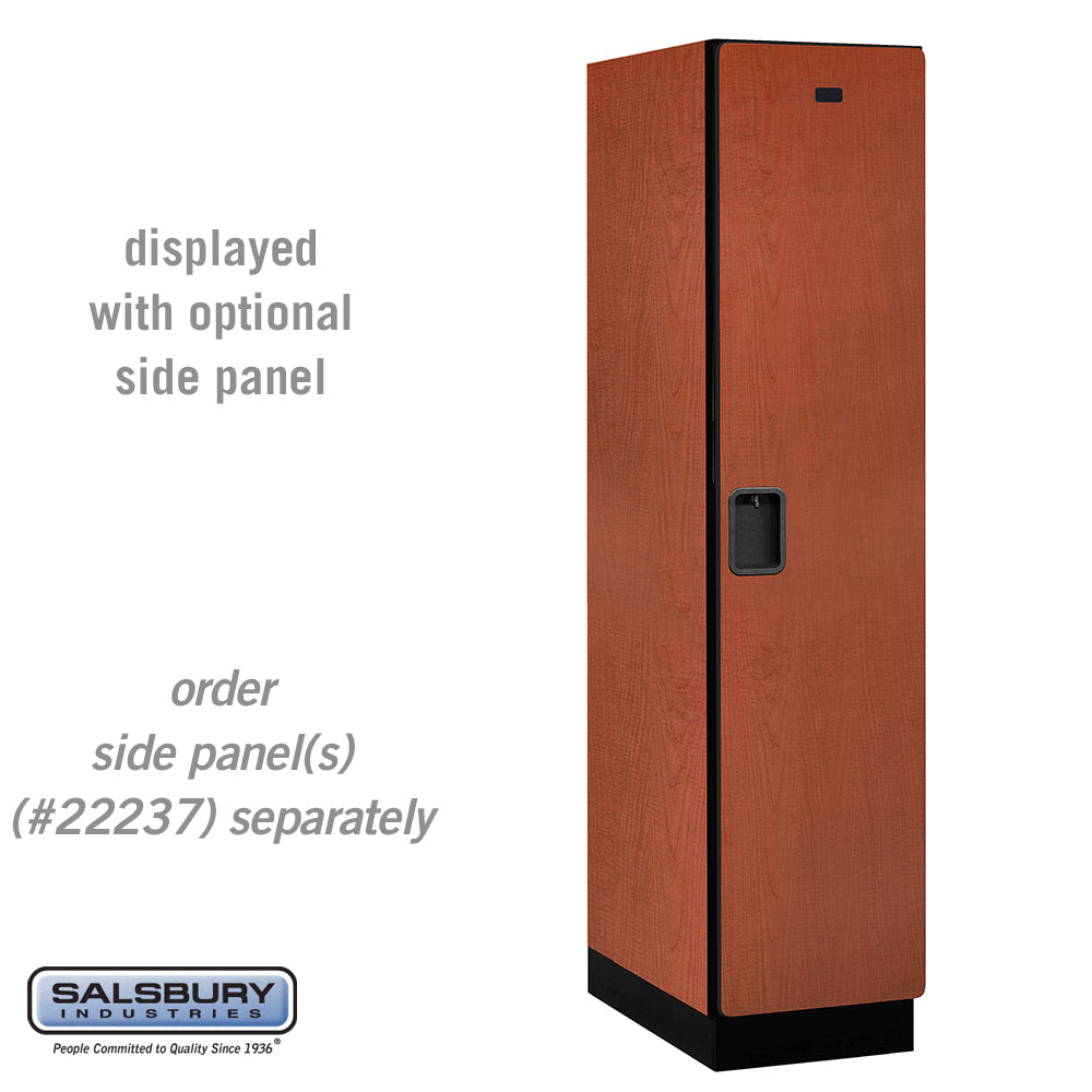 18" Wide Single Tier Designer Wood Locker - 1 Wide - 6 Feet High - 24 Inches Deep - Cherry