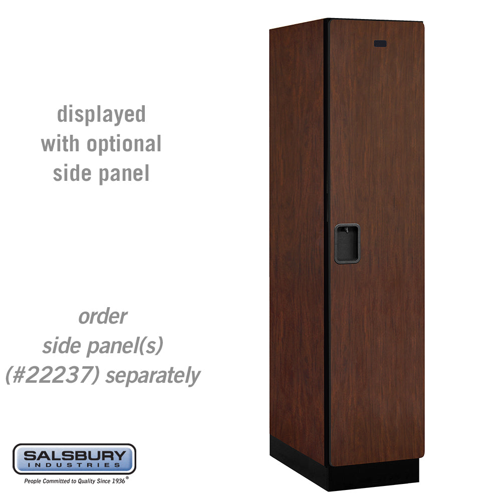 18" Wide Single Tier Designer Wood Locker - 1 Wide - 6 Feet High - 24 Inches Deep - Mahogany