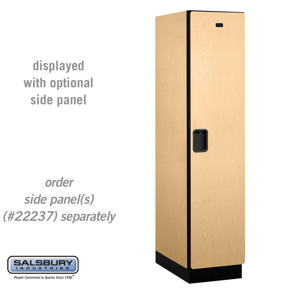 18" Wide Single Tier Designer Wood Locker - 1 Wide - 6 Feet High - 24 Inches Deep - Maple