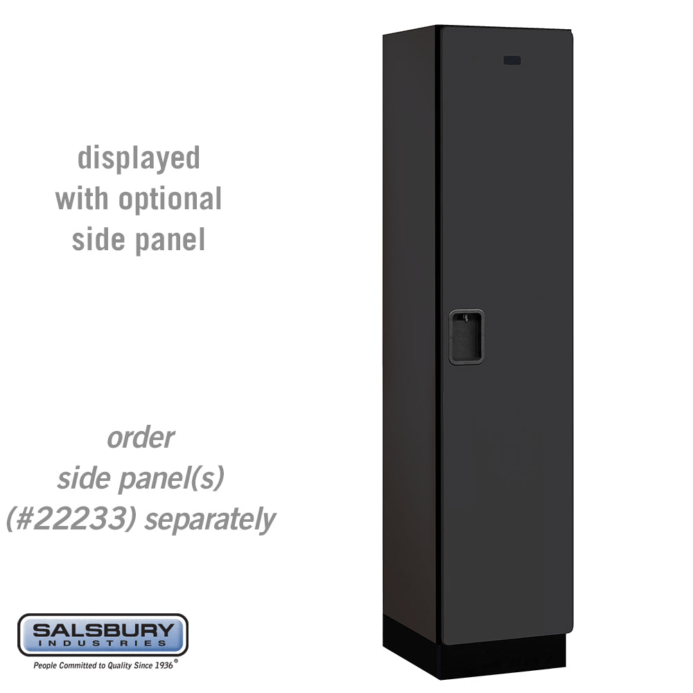 18" Wide Single Tier Designer Wood Locker - 1 Wide - 6 Feet High - 18 Inches Deep - Black