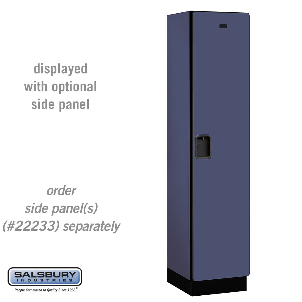 18" Wide Single Tier Designer Wood Locker - 1 Wide - 6 Feet High - 18 Inches Deep - Blue