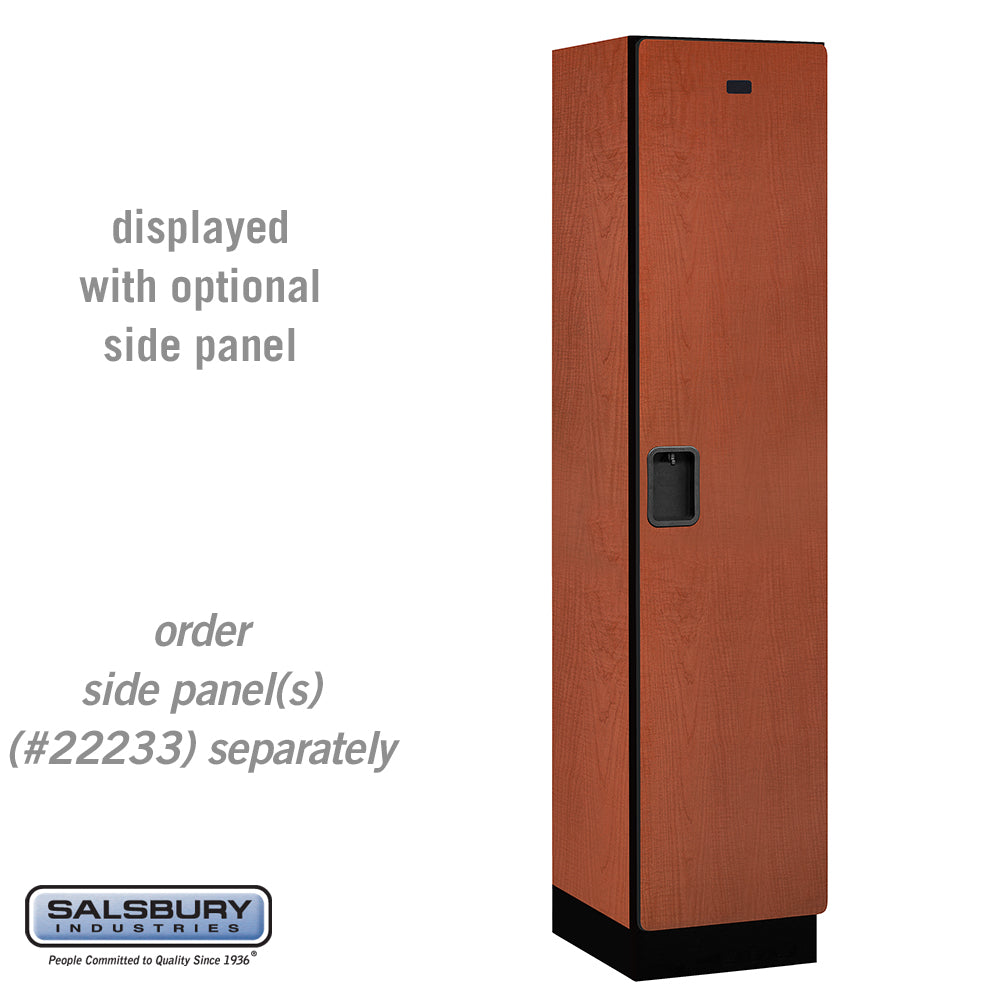 18" Wide Single Tier Designer Wood Locker - 1 Wide - 6 Feet High - 18 Inches Deep - Cherry