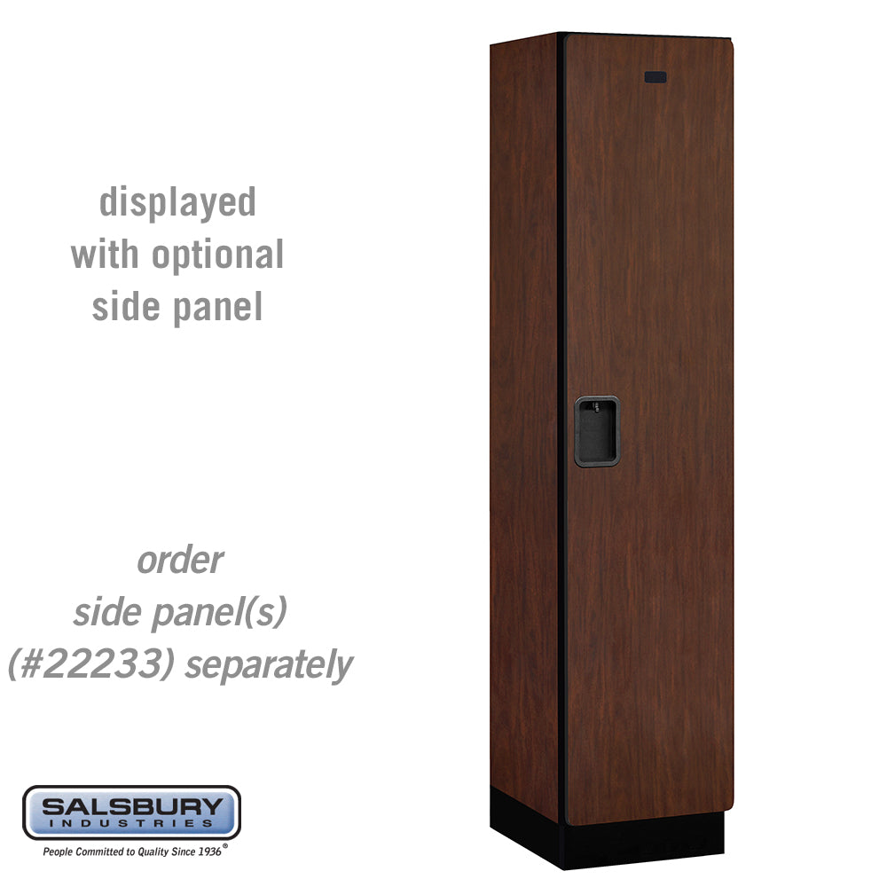 18" Wide Single Tier Designer Wood Locker - 1 Wide - 6 Feet High - 18 Inches Deep - Mahogany