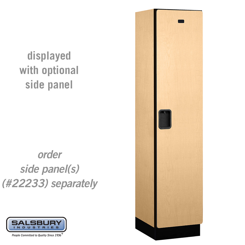 18" Wide Single Tier Designer Wood Locker - 1 Wide - 6 Feet High - 18 Inches Deep - Maple