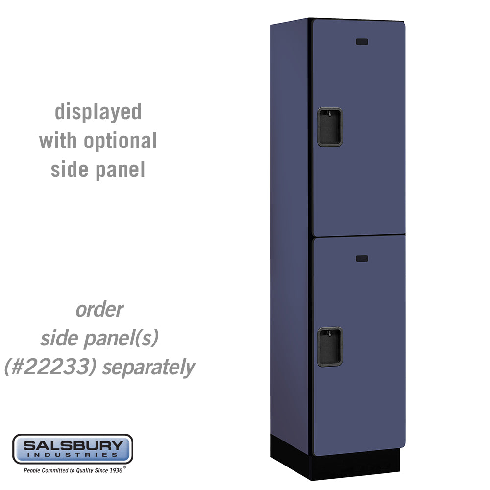 18" Wide Double Tier Designer Wood Locker - 1 Wide - 6 Feet High - 18 Inches Deep - Blue