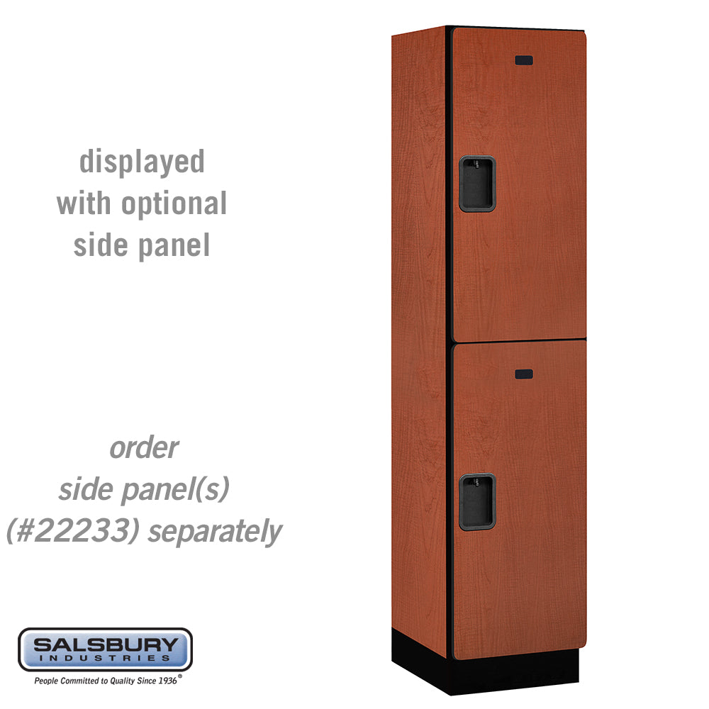 18" Wide Double Tier Designer Wood Locker - 1 Wide - 6 Feet High - 18 Inches Deep - Cherry