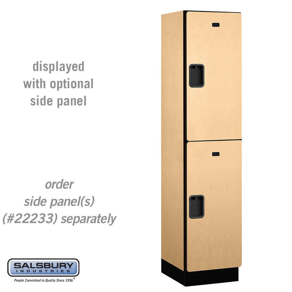 18" Wide Double Tier Designer Wood Locker - 1 Wide - 6 Feet High - 18 Inches Deep - Maple