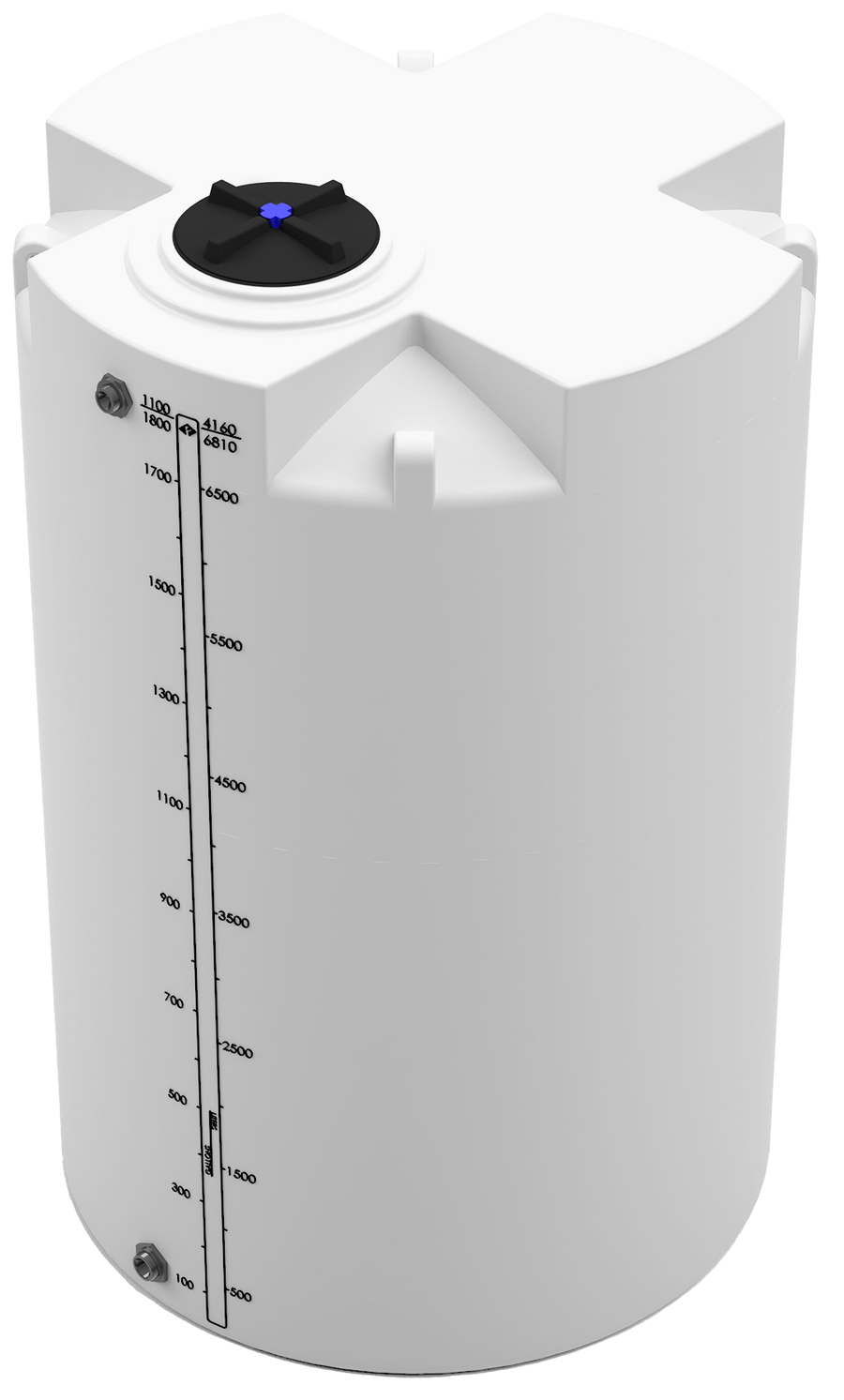 1800 GAL PROCHEM® PLUS POTABLE WATER TANK - LPE 1.0 FDA - NATURAL  - DIA 72" x HGT 113" - LID 16" - BH FITTING T 1.5” / B 2” 