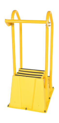 Polyethylene Nestable with Hand and Back Rails 2 Step 500 Lb. Capacity Yellow