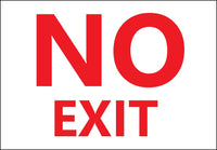 Thumbnail for Sign, No Exit, Adhesive Label, 2/pk