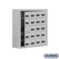 Thumbnail for Surface Mounted Cell Phone Locker with 20 A Doors (19 usable) in Aluminum - Resettable Combination Locks