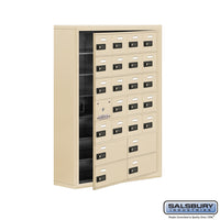 Thumbnail for Surface Mounted Cell Phone Locker with 20 A Doors (19 usable) 4 B Doors in Sandstone - Resettable Combination Locks