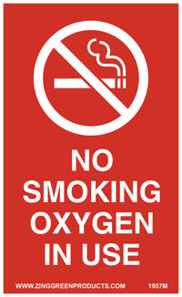 Thumbnail for Sign, No Smoking Oxygen In Use, 9 x 2