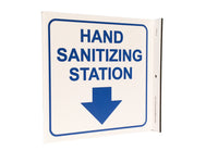 Thumbnail for Projecting L Sign, Hand Sanitizing Station, 7Hx2.5Wx7D, Recycled Plastic