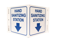 Thumbnail for Projecting V Sign, Hand Sanitizing Station, 7Hx12Wx5D, Recycled Plastic