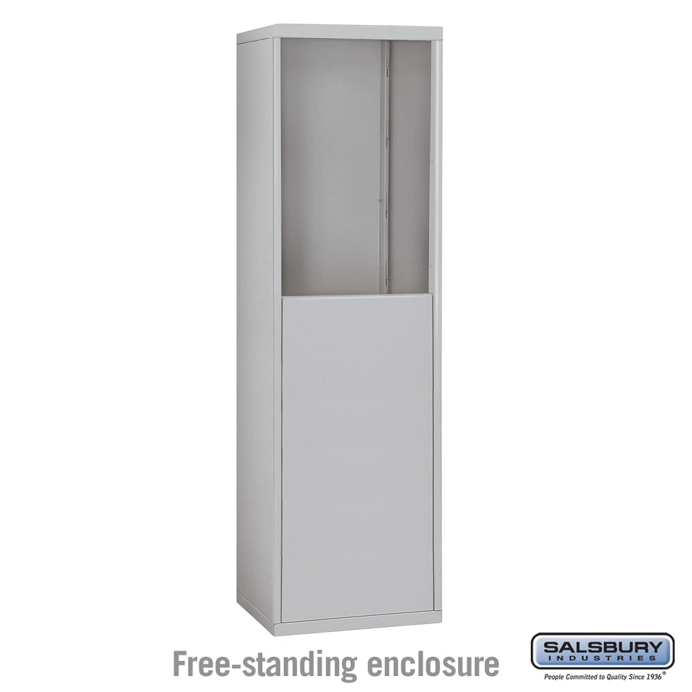 Free-Standing Enclosure for #19158-15 - Recessed Mounted Cell Phone Lockers - Aluminum