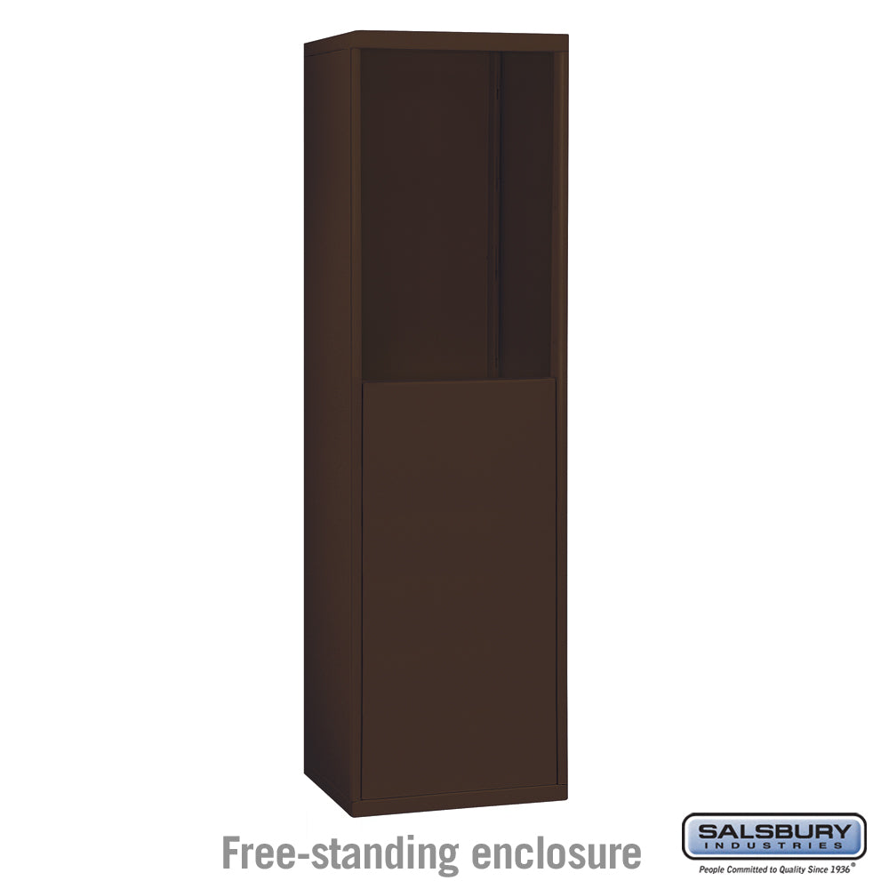 Free-Standing Enclosure for #19158-15 - Recessed Mounted Cell Phone Lockers - Bronze