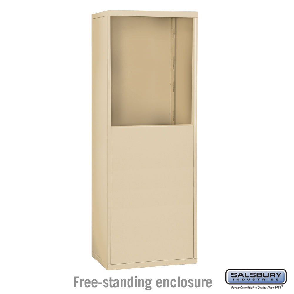 Free-Standing Enclosure for #19158-16 and #19158-20 - Recessed Mounted Cell Phone Lockers - Sandstone