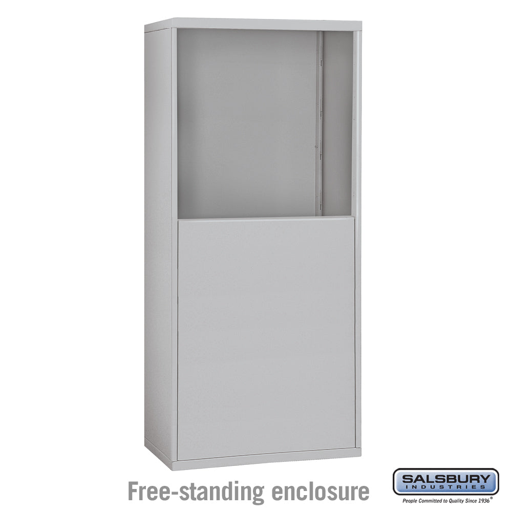 Free-Standing Enclosure for #19158-25 - Recessed Mounted Cell Phone Lockers - Aluminum