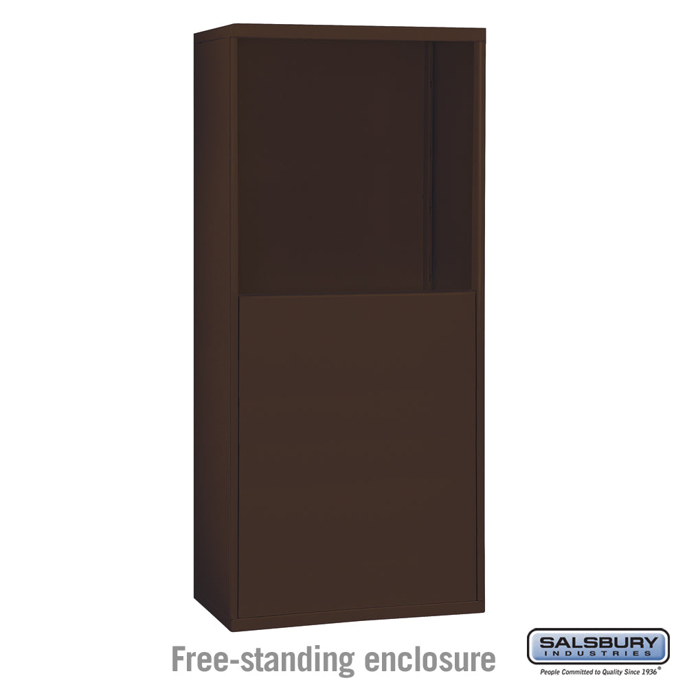 Free-Standing Enclosure for #19158-25 - Recessed Mounted Cell Phone Lockers - Bronze