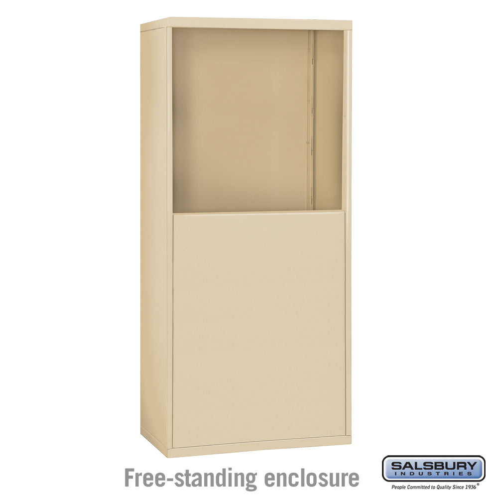 Free-Standing Enclosure for #19158-25 - Recessed Mounted Cell Phone Lockers - Sandstone