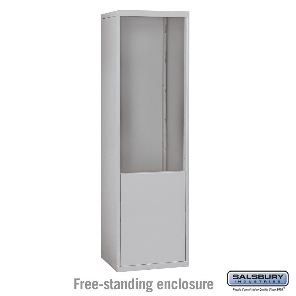 Free-Standing Enclosure for #19178-21 - Recessed Mounted Cell Phone Lockers - Aluminum