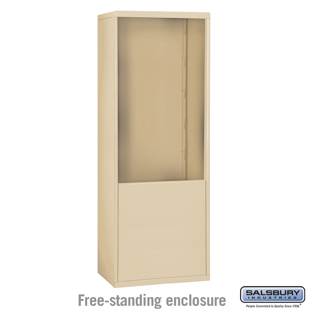 Free-Standing Enclosure for #19178-24 and #19178-28 - Recessed Mounted Cell Phone Lockers - Sandstone