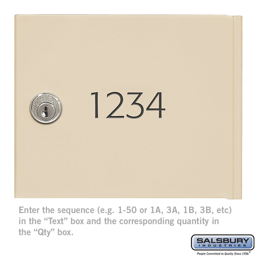 Custom Door Engraving - Black Filled - for Sandstone Cell Phone Storage Locker Door