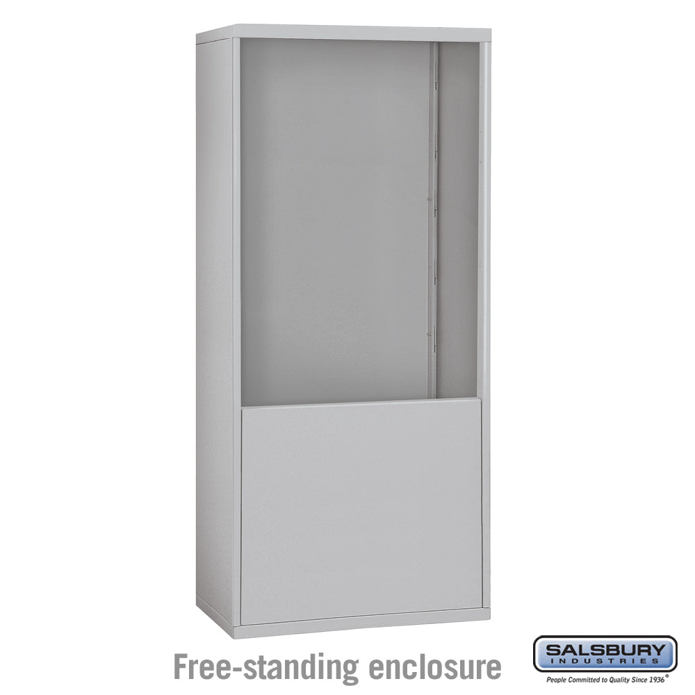 Free-Standing Enclosure for #19178-35 - Recessed Mounted Cell Phone Lockers - Aluminum