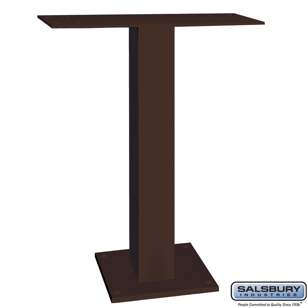 Pedestal for 5 Door High Surface Mounted Cell Phone Lockers - Bronze