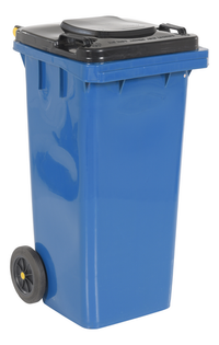 Thumbnail for High Density Polyethylene 32 Gallon Trash Can Blue