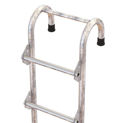 Galvanized Tank Access Ladder 10 Ft. 300 Lb. Capacity Silver