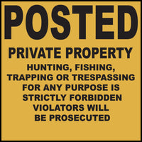 Thumbnail for Zing Agriculture Sign, Posted Private Property, 11