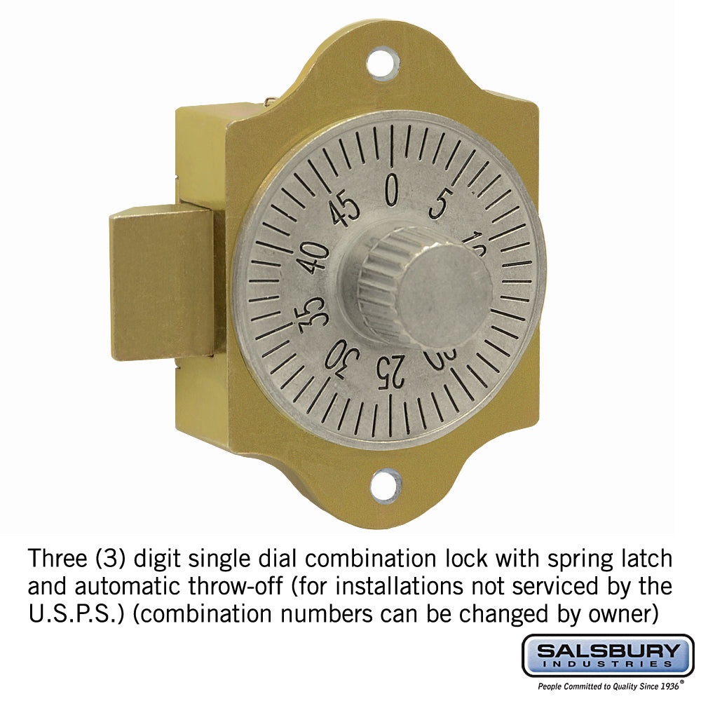 Combination Lock - for Brass Mailbox Door